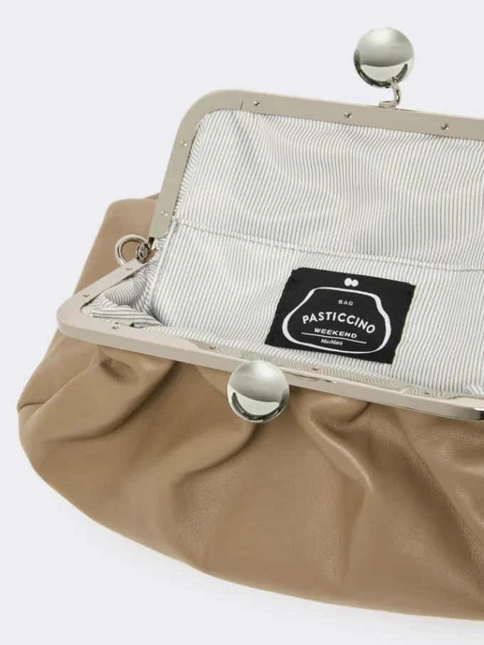 Medium sheepskin pasticcino bag, turtledove