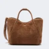 Medium teddy fabric marine bag, camel