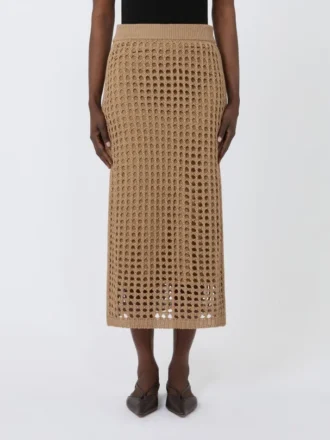 Mesh cotton skirt, desert