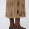 Mesh cotton skirt, desert