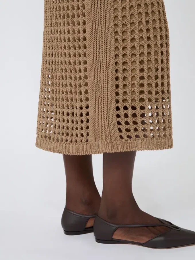 Mesh cotton skirt, desert