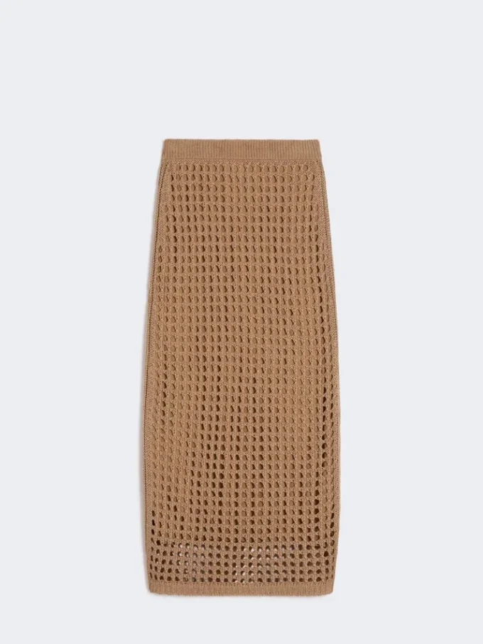 Mesh cotton skirt, desert