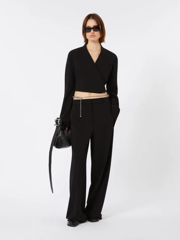 Jersey trousers, black