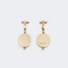Metal hemisphere earrings, gold