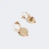 Metal hemisphere earrings, gold