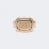 Metal signet ring, gold Metal signet ring, gold