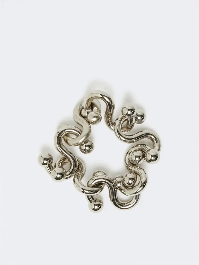 Metallic bracelet, silver