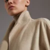 Midi cashmere cardigan coat, sand
