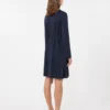 Milano-knit jersey dress, navy