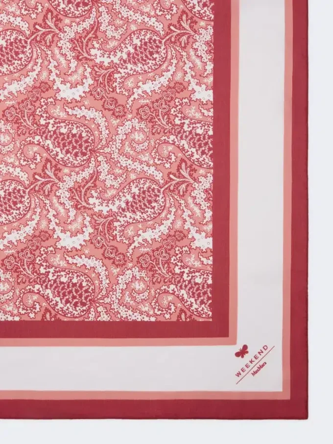 Modal and silk maxi square, salmon