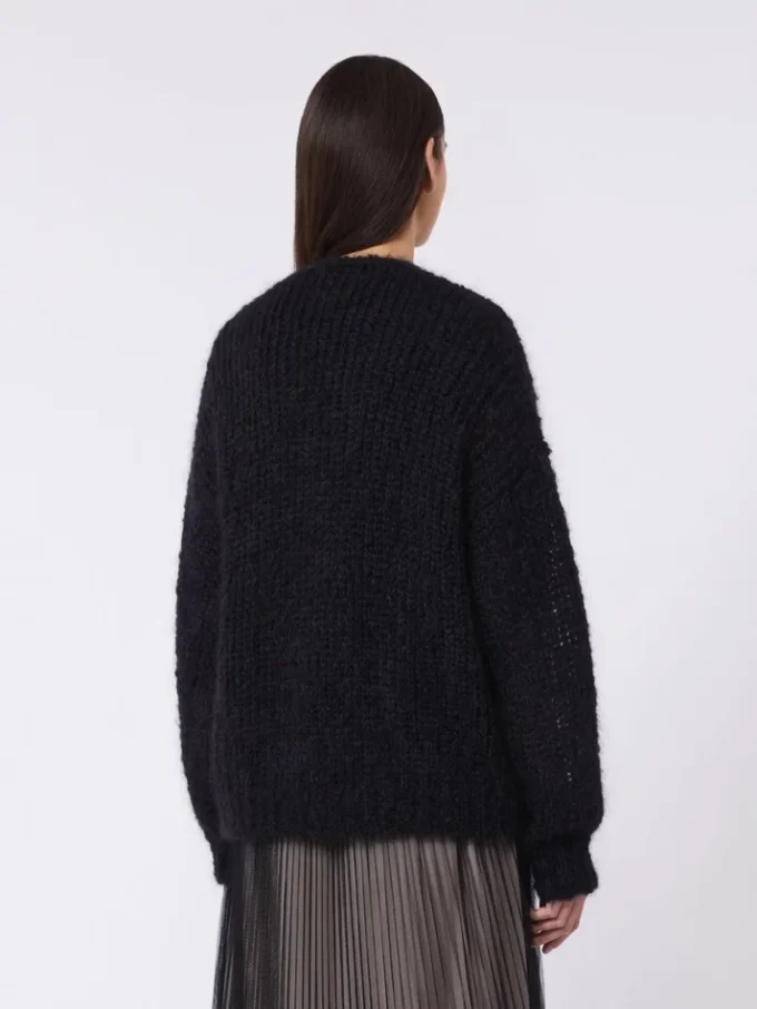 Mohair cardigan, black