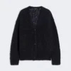 Mohair cardigan, black