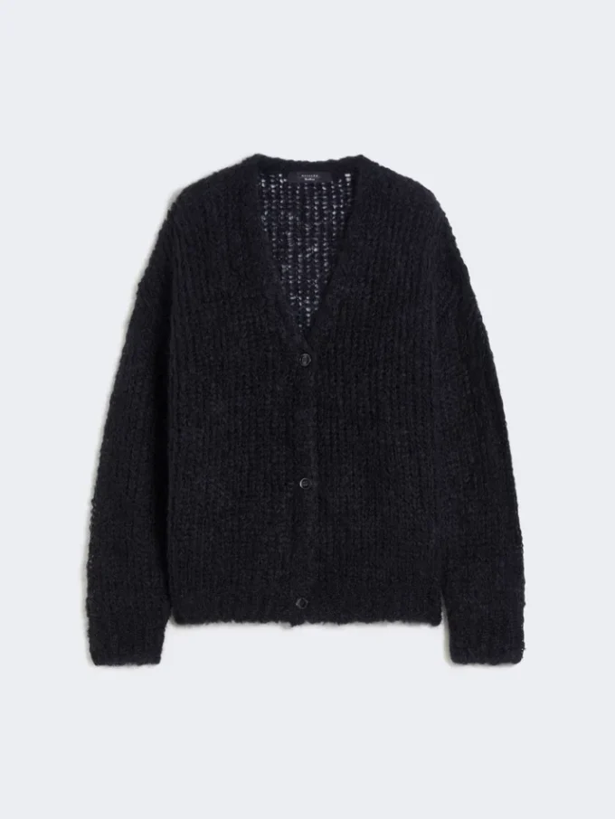 Mohair cardigan, black