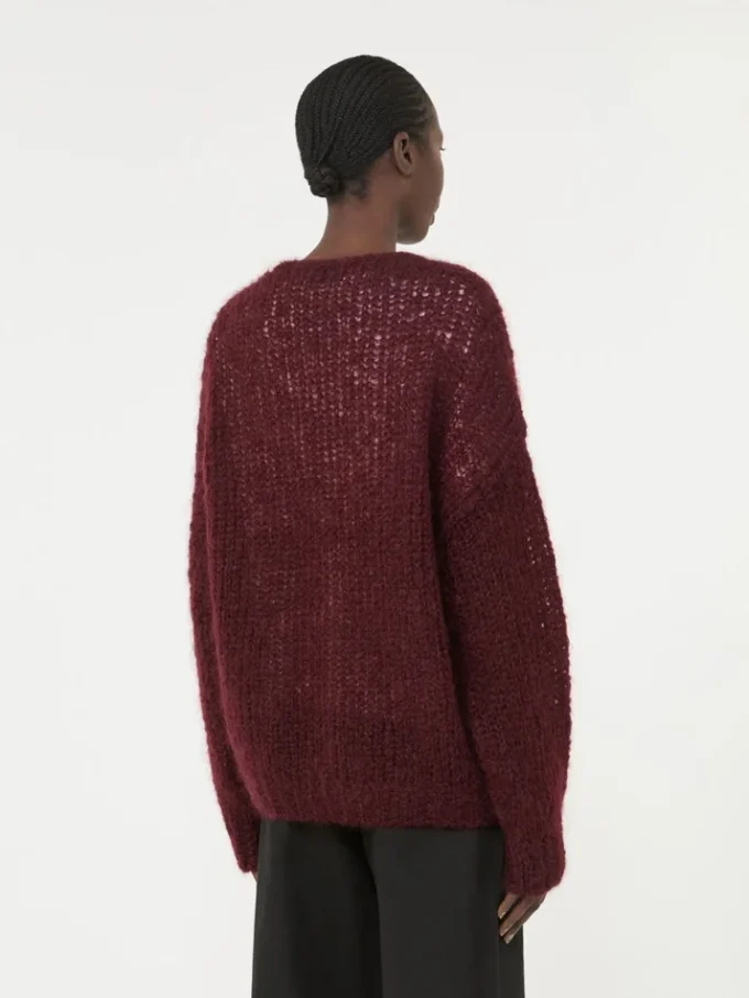 Mohair cardigan, bordeaux