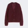 Mohair cardigan, bordeaux