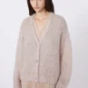 Mohair cardigan, sand