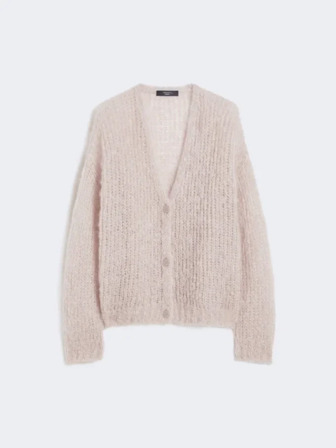 Mohair cardigan, sand