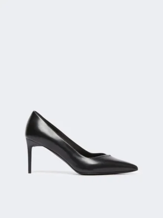 Nappa leather court shoes, black