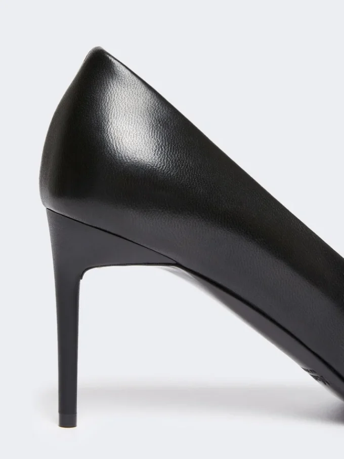 Nappa leather court shoes, black