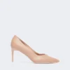 Nappa leather court shoes, powder
