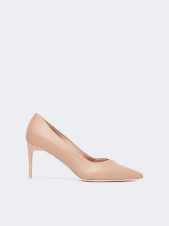 Nappa leather court shoes, powder