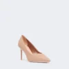 Nappa leather court shoes, powder