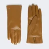 Nappa leather gloves, tobacco