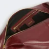 Nappa leather hobo bag, bordeaux