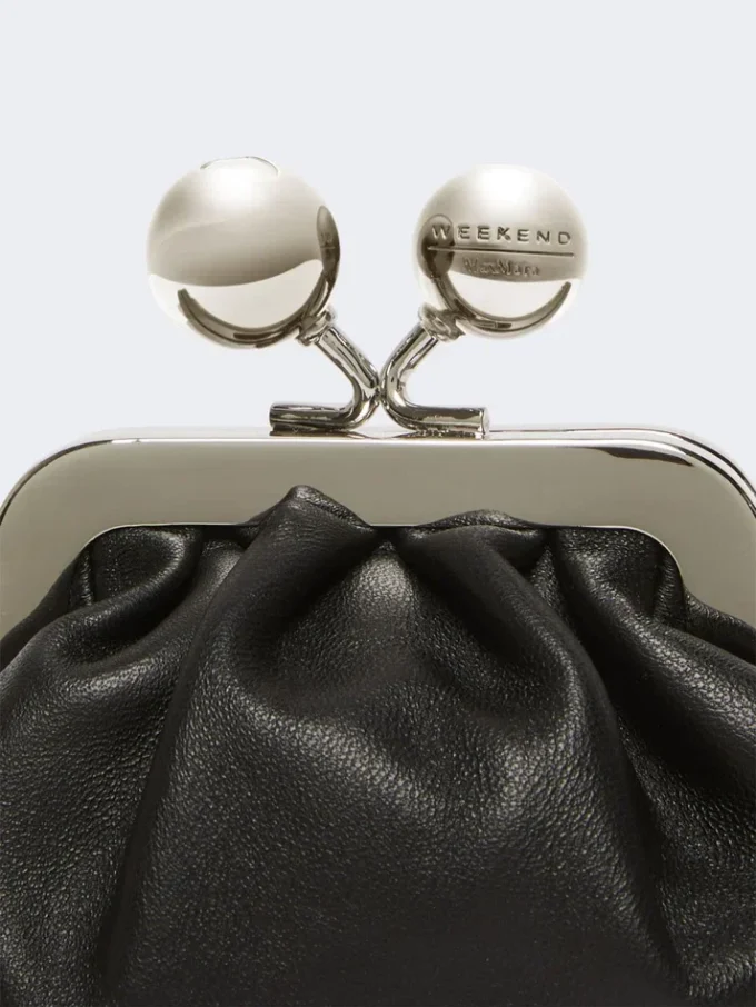 Nappa sheepskin nano pasticcino bag, black Nappa sheepskin nano pasticcino bag, black