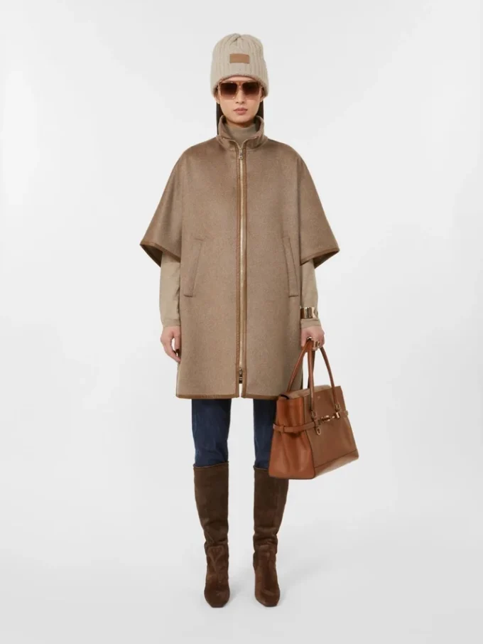 Natural leather handbag, amber brown