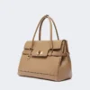 Natural leather handbag, mud