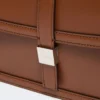 Natural leather handbag, tobacco