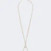 Necklace with monogram pendant, gold