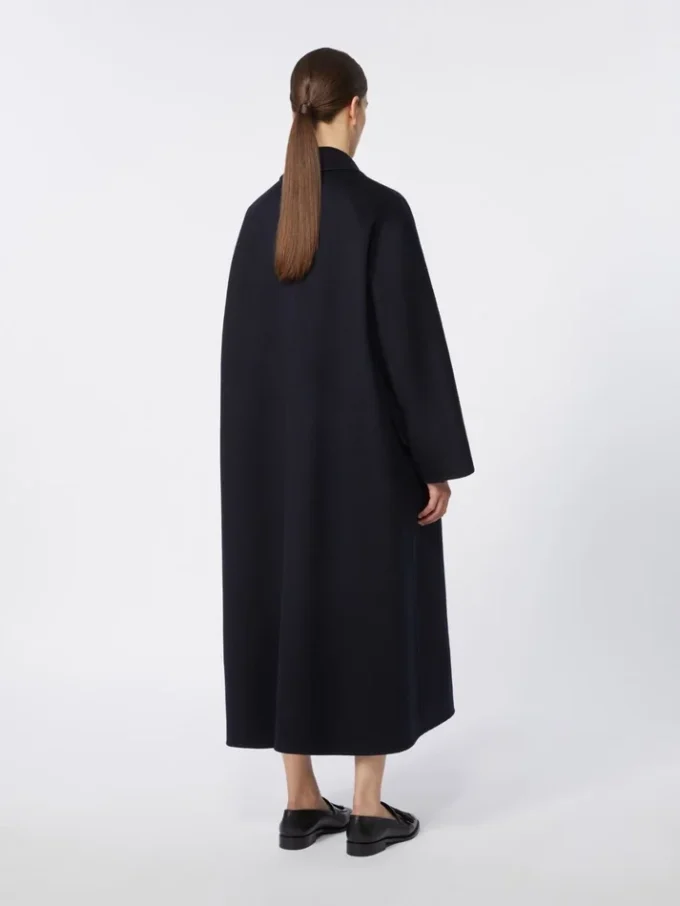 Oversized cashmere coat, ultramarine