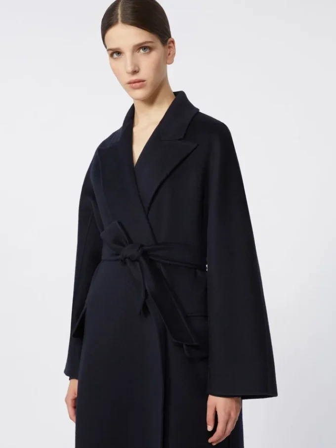 Oversized cashmere coat, ultramarine