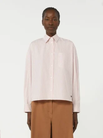 Oversized cotton shirt, pink