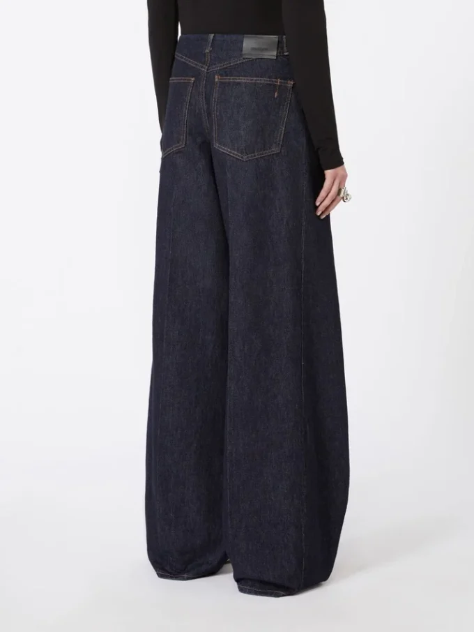 Oversized low-rise trousers, midnightblue