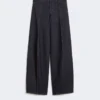 Oversized low-rise trousers, midnightblue