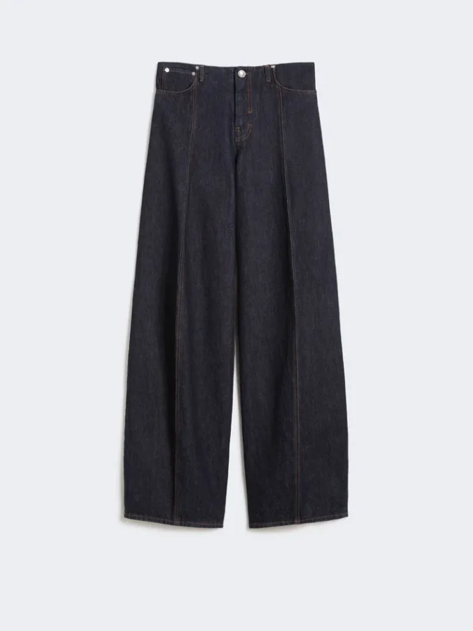 Oversized low-rise trousers, midnightblue