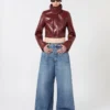 Oversized low-waisted jeans, midnightblue