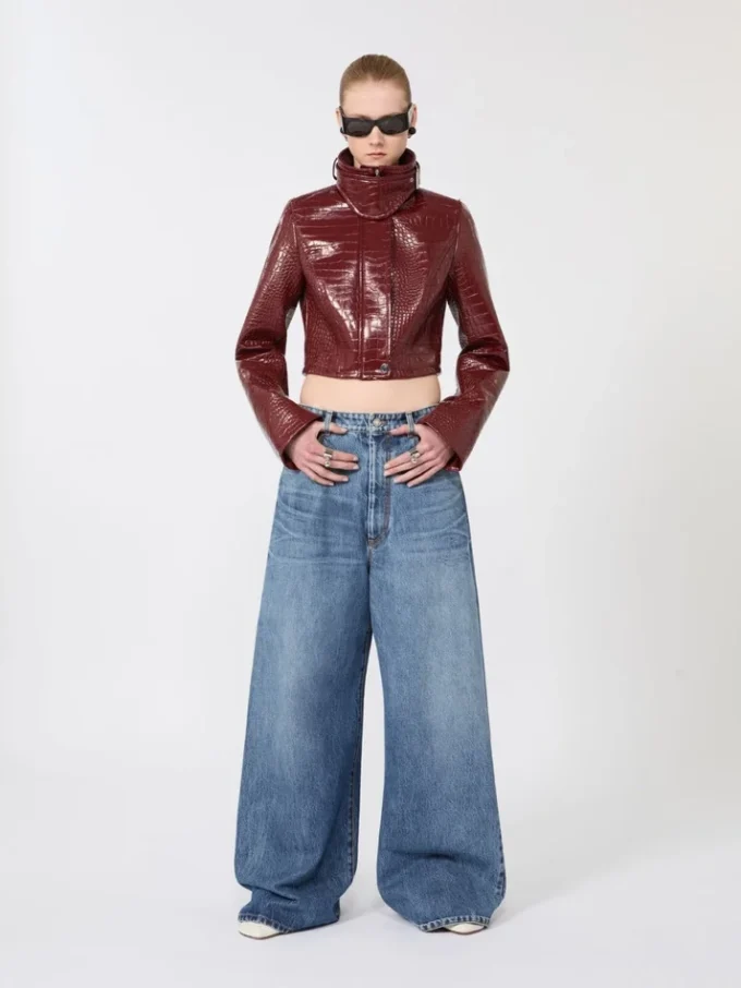 Oversized low-waisted jeans, midnightblue