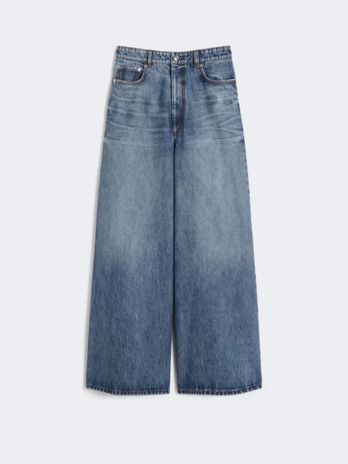 Oversized low-waisted jeans, midnightblue