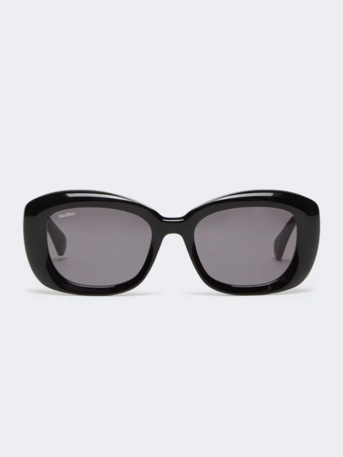 Oversized oval sunglasses, black