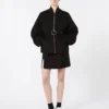 Oversized wool bomber jacket, black Oversized wool bomber jacket, black