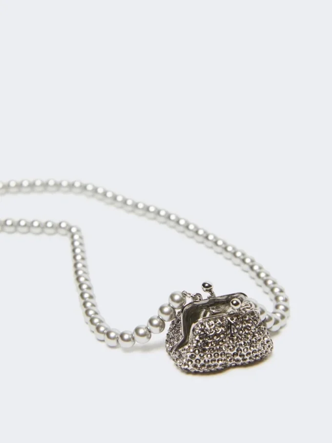 Pasticcino bag-pendant necklace, black Pasticcino bag-pendant necklace, black