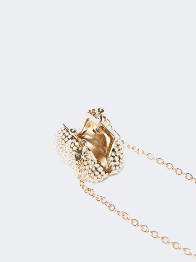 Pasticcino bag-pendant necklace, gold Pasticcino bag-pendant necklace, gold