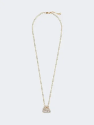 Pasticcino bag-pendant necklace, optical white