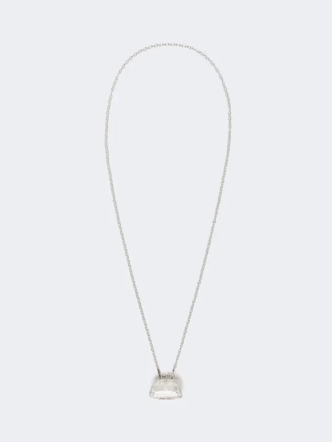 Pasticcino bag-pendant necklace, transparent