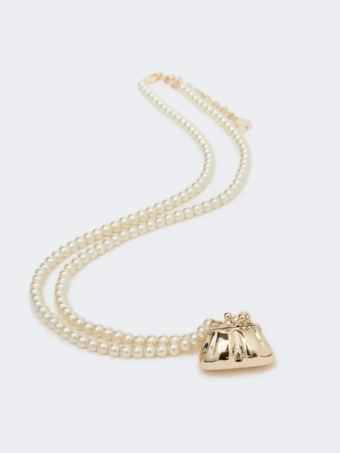 Pasticcino-pendant choker necklace, gold