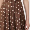 Patterned twill dress, brown Patterned twill dress, brown